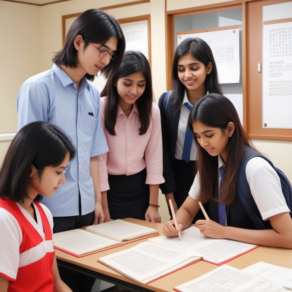 Students Learning Japanese